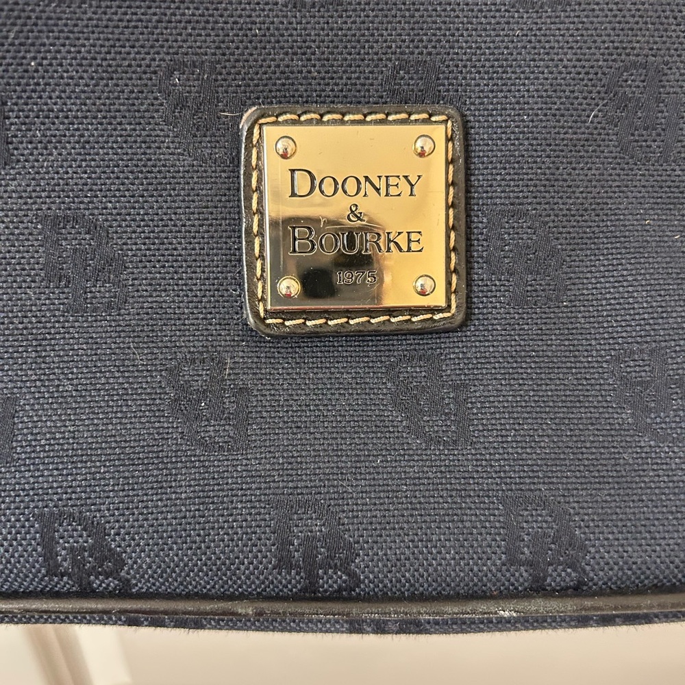 Dooney & Bourke Navy Monogram Tote - Picture 3 of 8